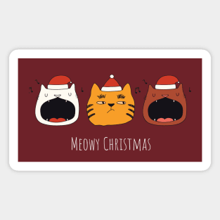 Meowy Christmas Magnet